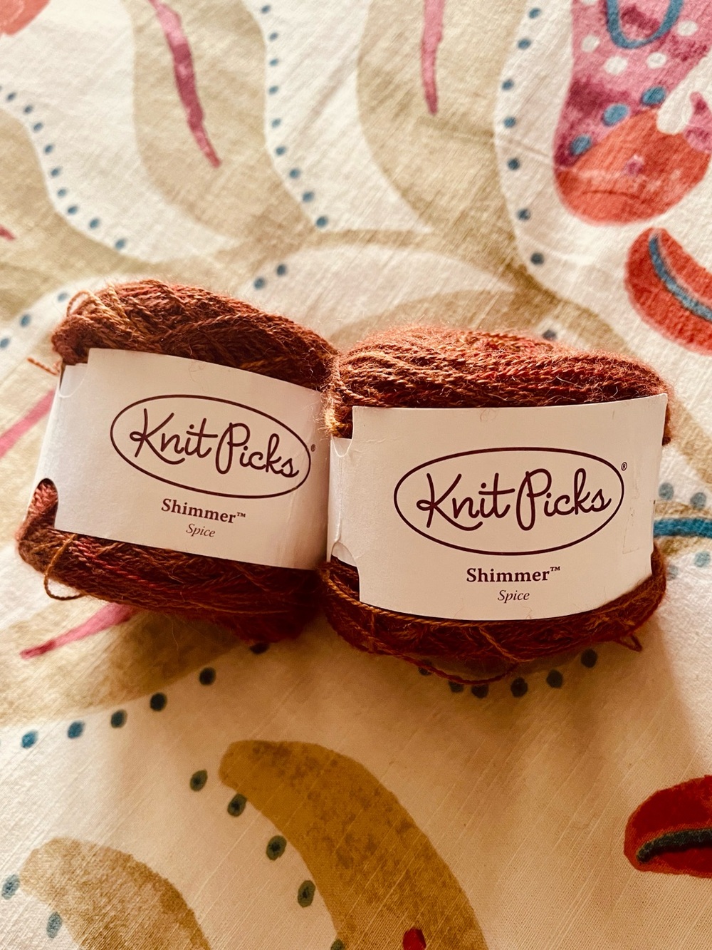 Knit Picks Baby Alpaca & Silk “Shimmer” Lace Weight Yarn in Spice